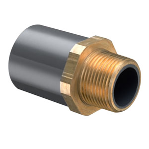 Male Adapter - PVC Lined Brass Transition 
