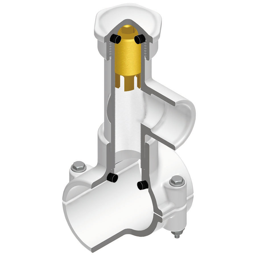 Hot-Tap Saddle, PVC White