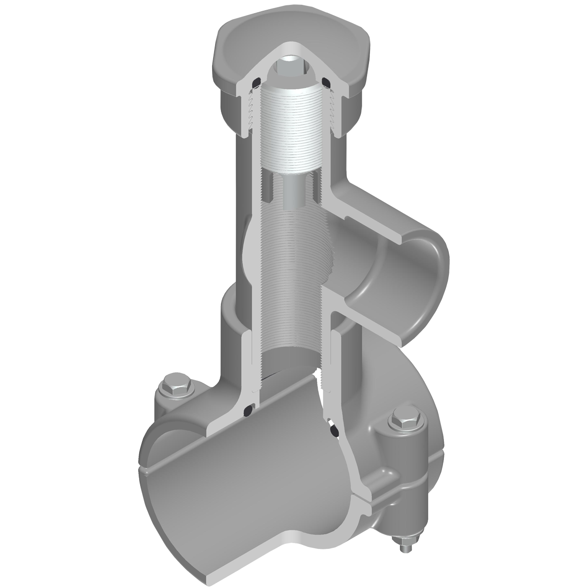 Hot-Tap Saddle CPVC Gray