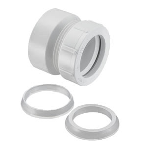 P104R Trap Adapter - Female w/1-1/2 Plastic Nut & Washer and 1-1/2x1-1/4 Washer