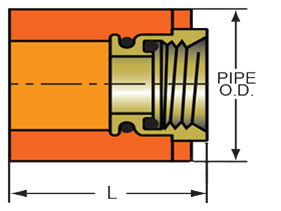 TorqueSafe™ Bushing - Gasket Sealed Brass Thread Insert Style