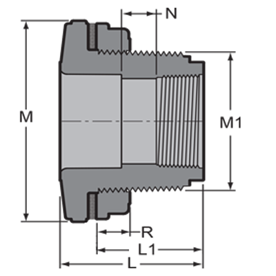 Tank Adapter, CPVC Old Style with Neoprene Gasket