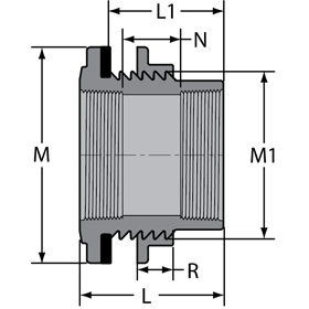 Tank Adapters, CPVC New Style Standard with Neoprene Gaskets