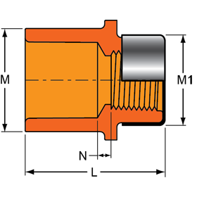 Female Sprinkler Head Adapter - Special Reinforced Plastic Thread Style with Positioning Ring