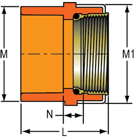 Female Adapter - Brass Thread Insert Style