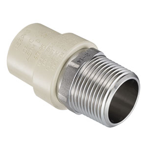 Male Adapter - Transition with Stainless Steel Thread